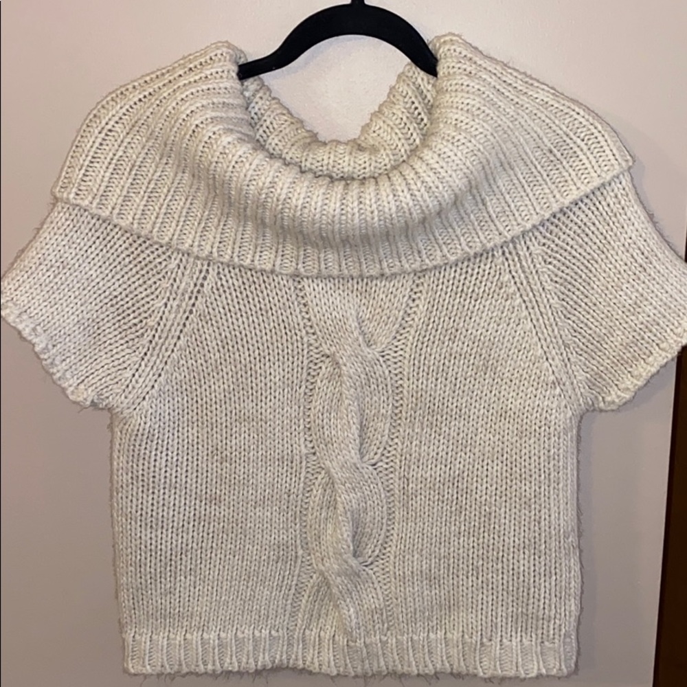 The Limited Pullover Cropped Cream Sweater